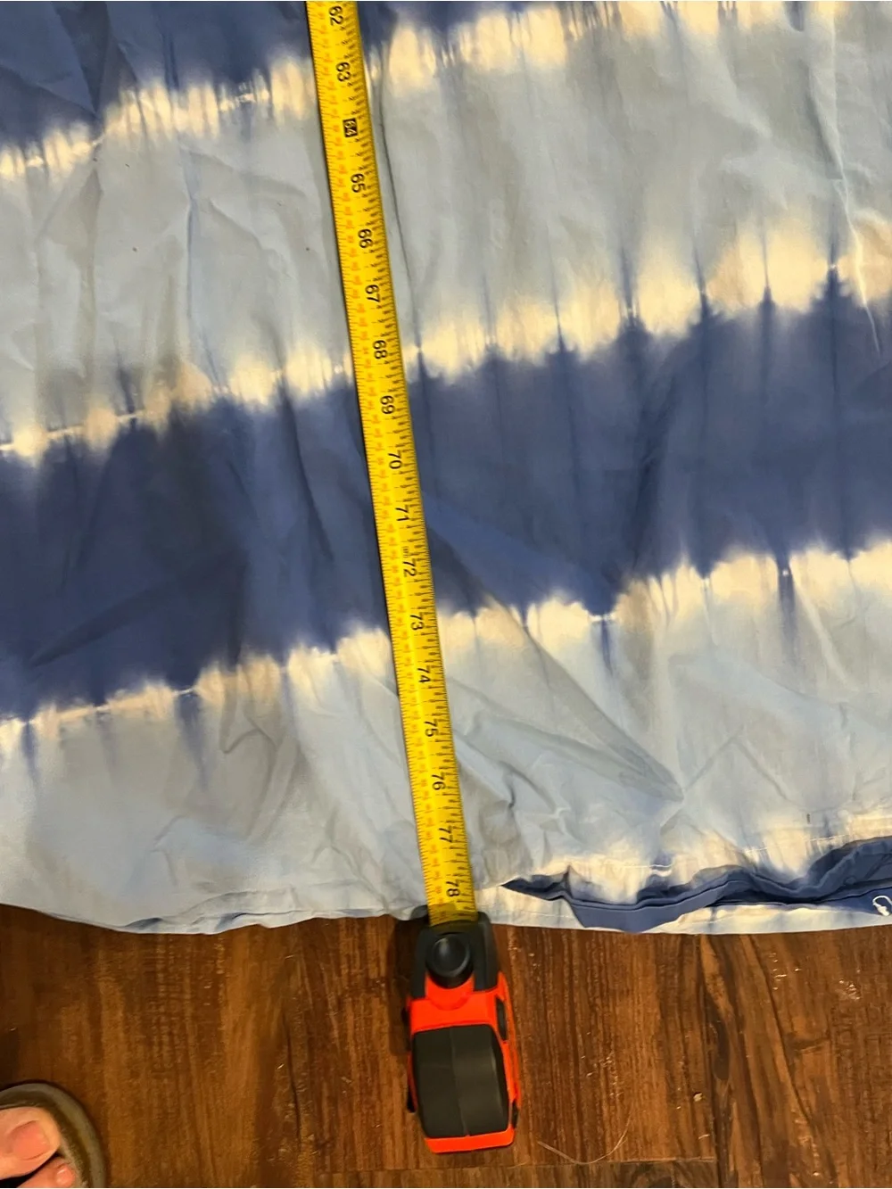 Pottery Barn Kids Tie Dye Blue and White Striped Twin Duvet Cover